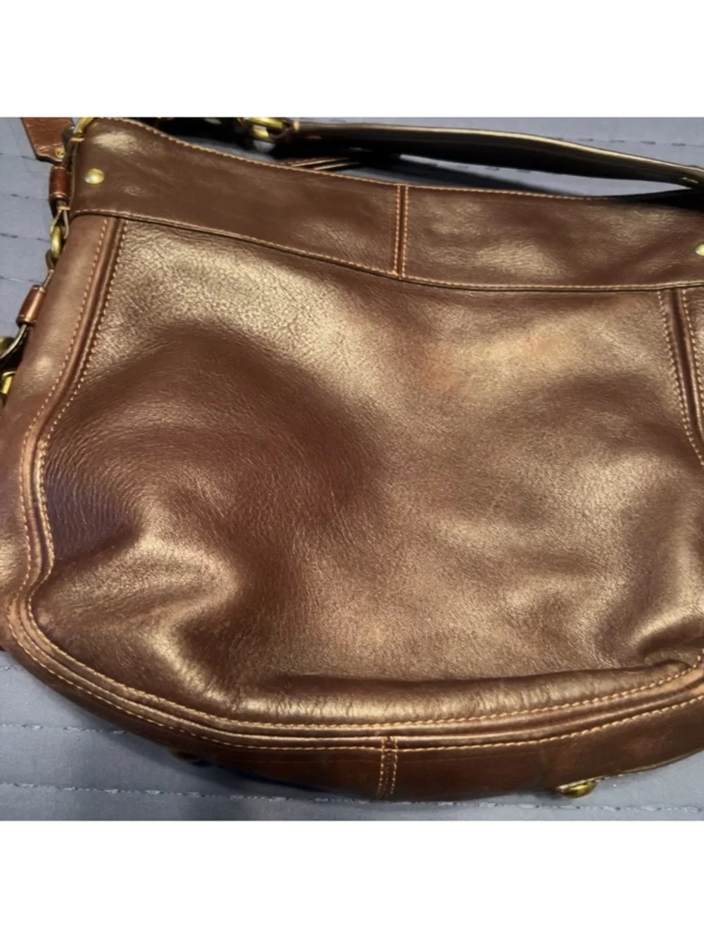 Coach brown leather 12X14 shoulder bag - Picture 9 of 9